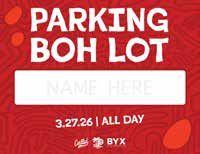 Back-of-house parking pass, part of the credential set