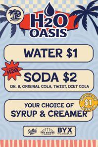 Water and soda vendor menu board